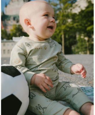 Boys' Organic Cotton Jersey Animal Print Sweater and Pants Set - Baby