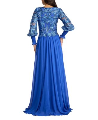  Dansby Embroidered Bishop Sleeve Gown