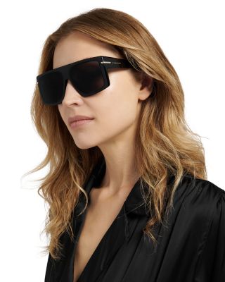 Rectangular Flat Top Sunglasses, 59mm
