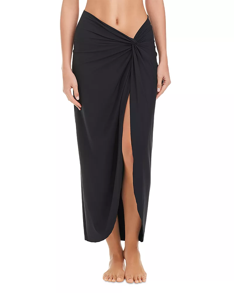 Beyond Control Long Twist Skirt Swim Cover-Up