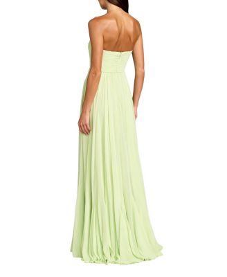  Strapless Chiffon Gown with Braided Belt