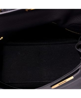 Kelly 28 Handbag Black Togo with Gold Hardware