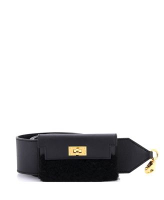 Kelly Pocket Bag Shoulder Strap Swift and Shearling