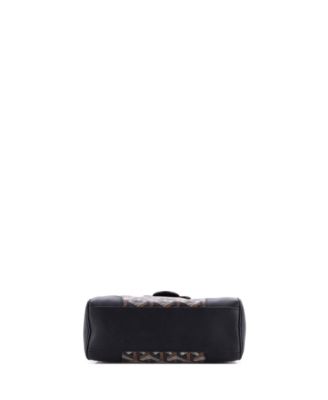  Mini Saigon Top Handle Bag Coated Canvas with Leather