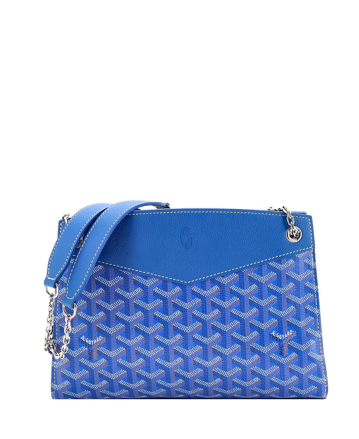 Pre-Owned Goyard Pm Structured Rouette Chain Shoulder Bag Coated Canvas