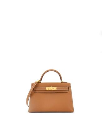 Kelly 20 Handbag Brown Epsom with Gold Hardware
