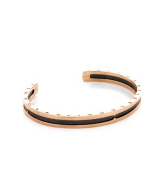  B.Zero1 Cuff Bracelet 18K Rose Gold and Coated Stainless Steel