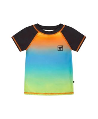 Boys' Short Sleeve Gradient Rashguard - Little Kid, Big Kid