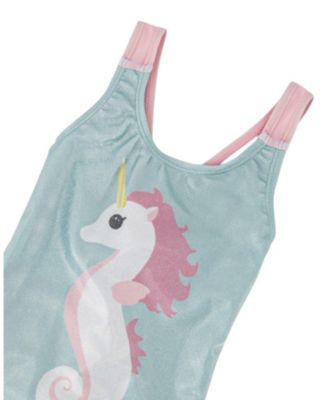 Girls' One-Piece Crossed Straps Graphic Swimsuit - Big Kid