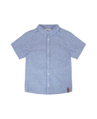 Boys' Chambray Denim Stripes Short-Sleeve Shirt - Little Kid