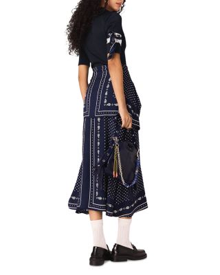 Patterned Mixed Media Dress