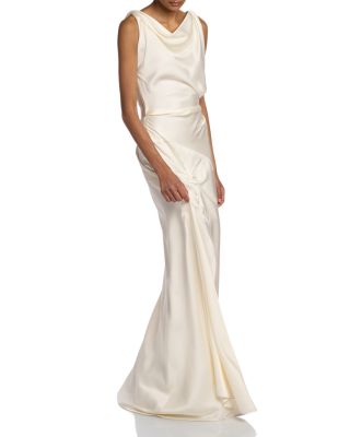 Asymmetric Drape Gown