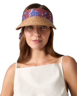 Kira Tie Band Raffia Visor