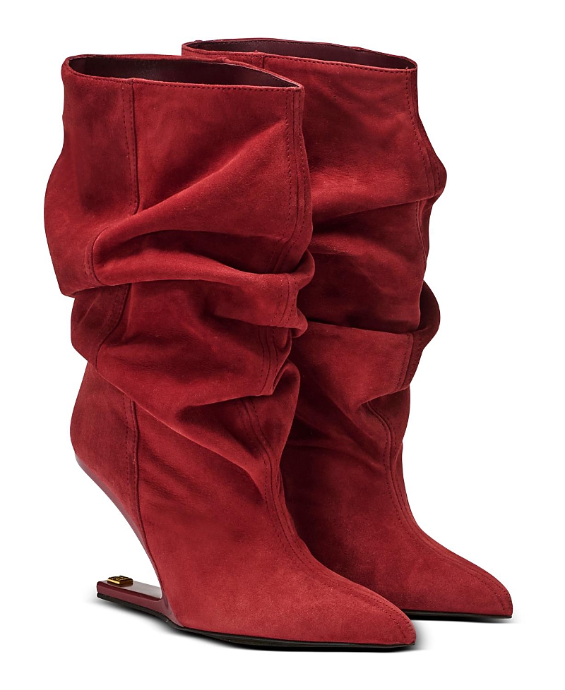 Balmain Women's "No Wedge" Suede Ankle Boots