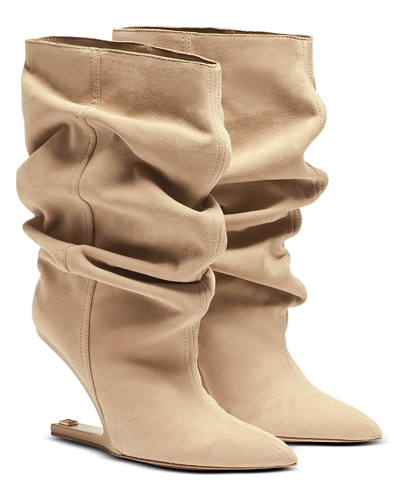 Balmain Women's "No Wedge" Suede Ankle Boots