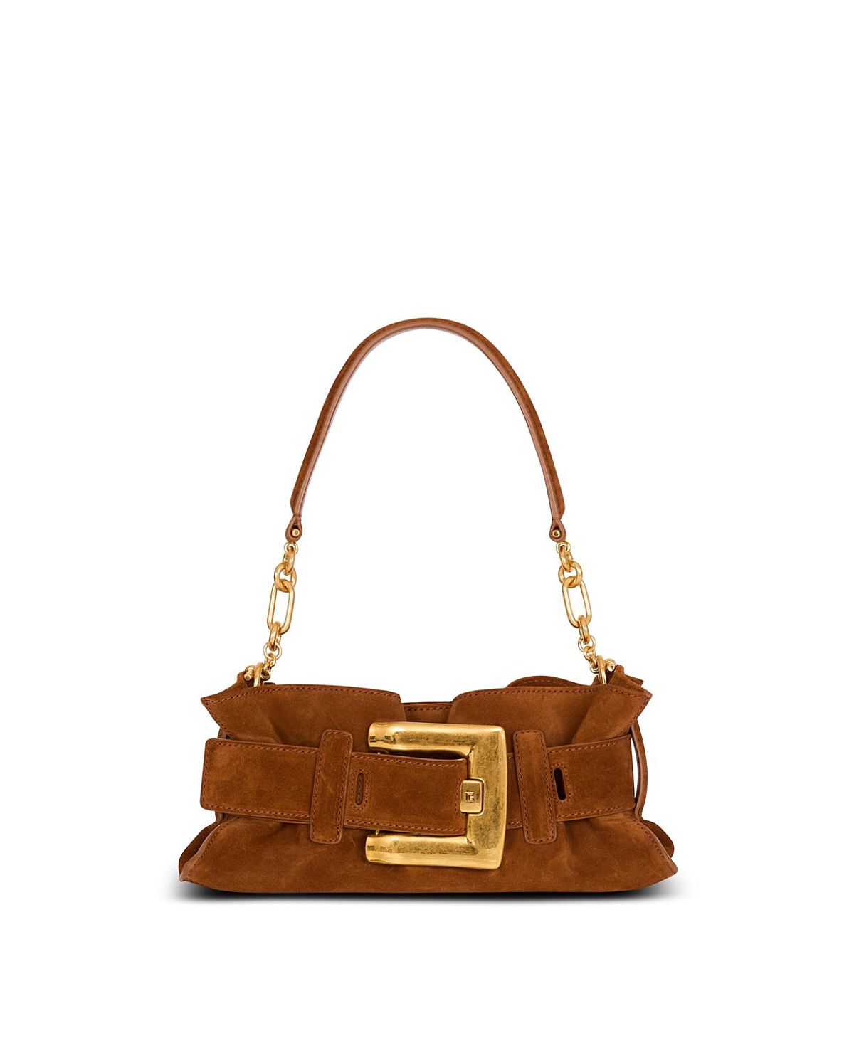 Balmain Anthem Mini Suede Leather Bag