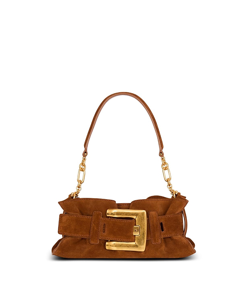 Balmain Anthem Mini Suede Leather Bag