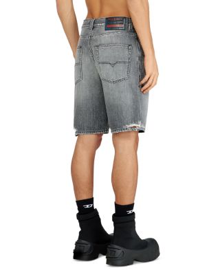 Regular Fit Whiskered Jean Shorts