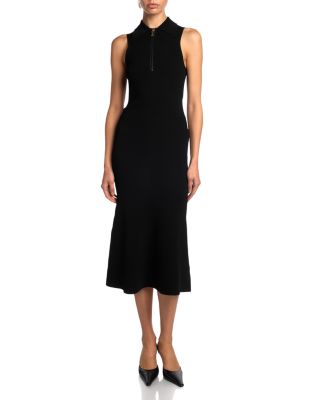 Zip Front Sleeveless Dress