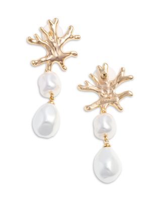 Sculptural Imitation Pearl Statement Earrings