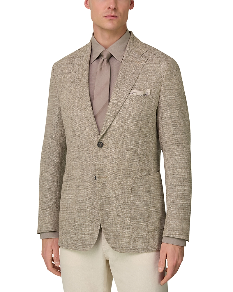 Boggi Milano Micro Textured Wool Suit Jacket