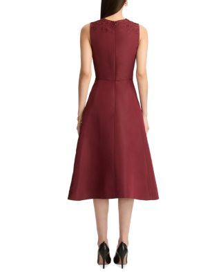 Sleeveless Embroidered Cutout Cocktail Dress