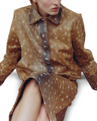 Fawn Minimal Leather Jacket