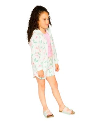 Girls' French Terry Flowers Long Sleeve Hoodie - Big Kid