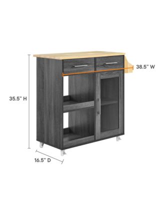 Culinary Kitchen Cart with Spice Rack