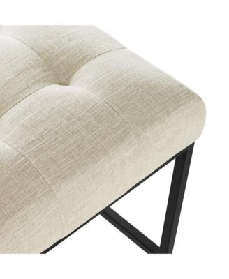 Privy Stainless Steel Upholstered Fabric Counter Stool