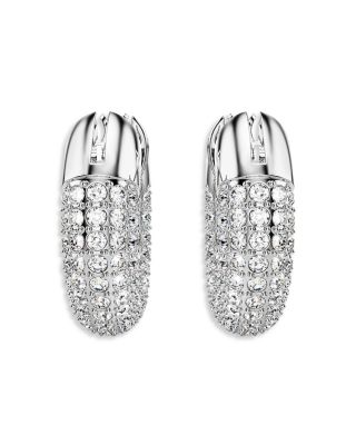 Dextera Pav&eacute; Hoop Earrings
