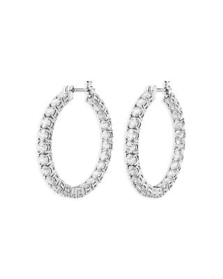 Matrix Cubic Zirconia Hoop Earrings