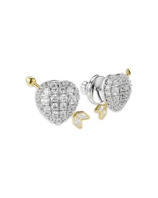 Idyllia Crystal & Cubic Zirconia Heart Arrow Stud Earrings