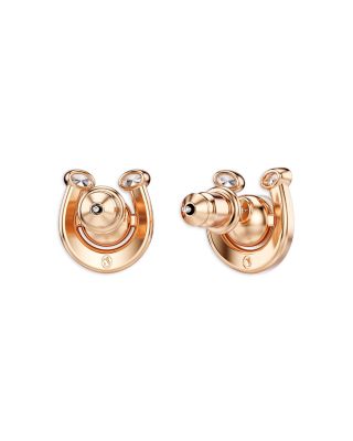 Symbolica Crystal & Imitation Pearl Horseshoe Stud Earrings
