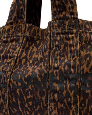 Izzy Leopard Print Denim Tote