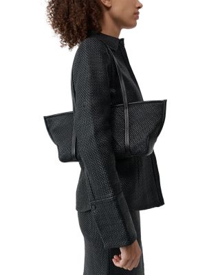 Bateau Slim Woven Leather Tote