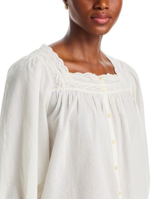 The Eyelet Button Sleep Top & The Eyelet Tape Shorts