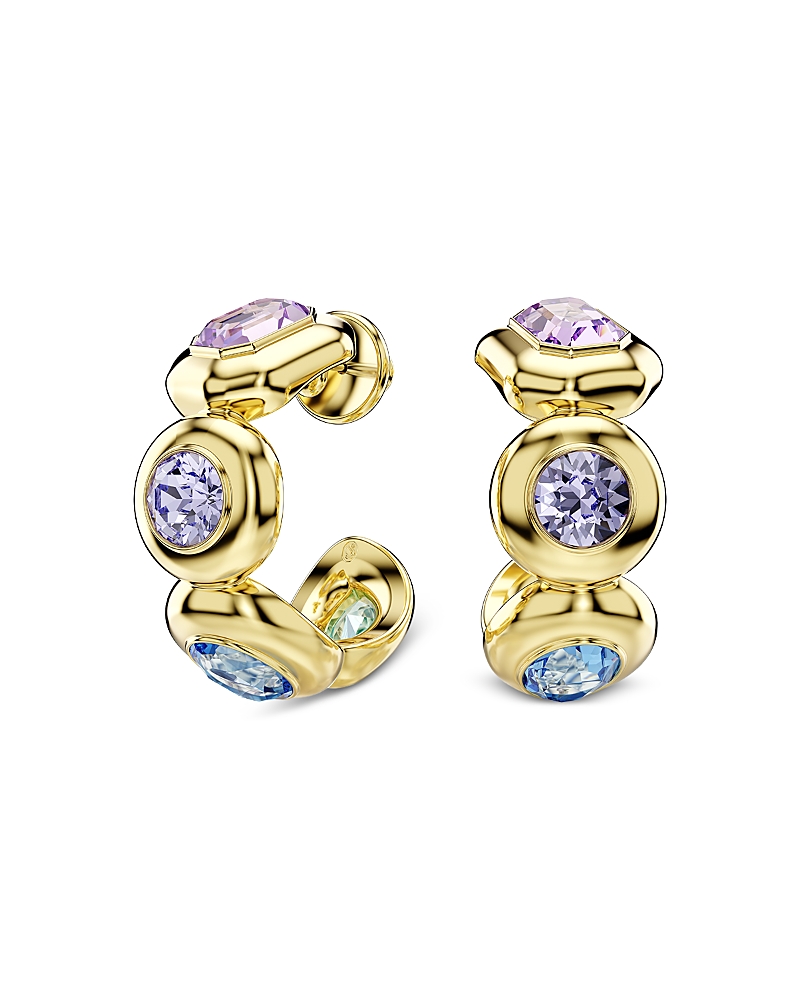 Swarovski Gema Mixed Crystal Open Hoop Earrings
