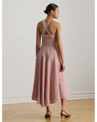 Striped Linen Sleeveless Dress