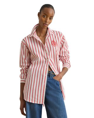 Relaxed Fit Striped Broadcloth Shirt