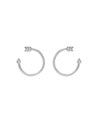 Idyllia Crystal & Cubic Zirconia Arrow Hoop Earrings
