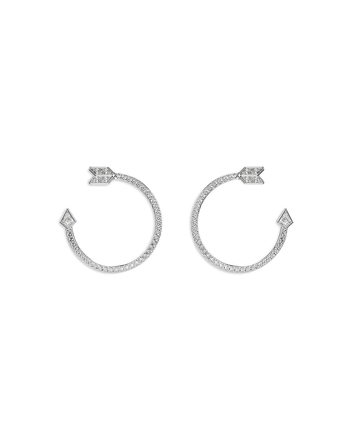 Swarovski Idyllia Crystal & Cubic Zirconia Arrow Hoop Earrings