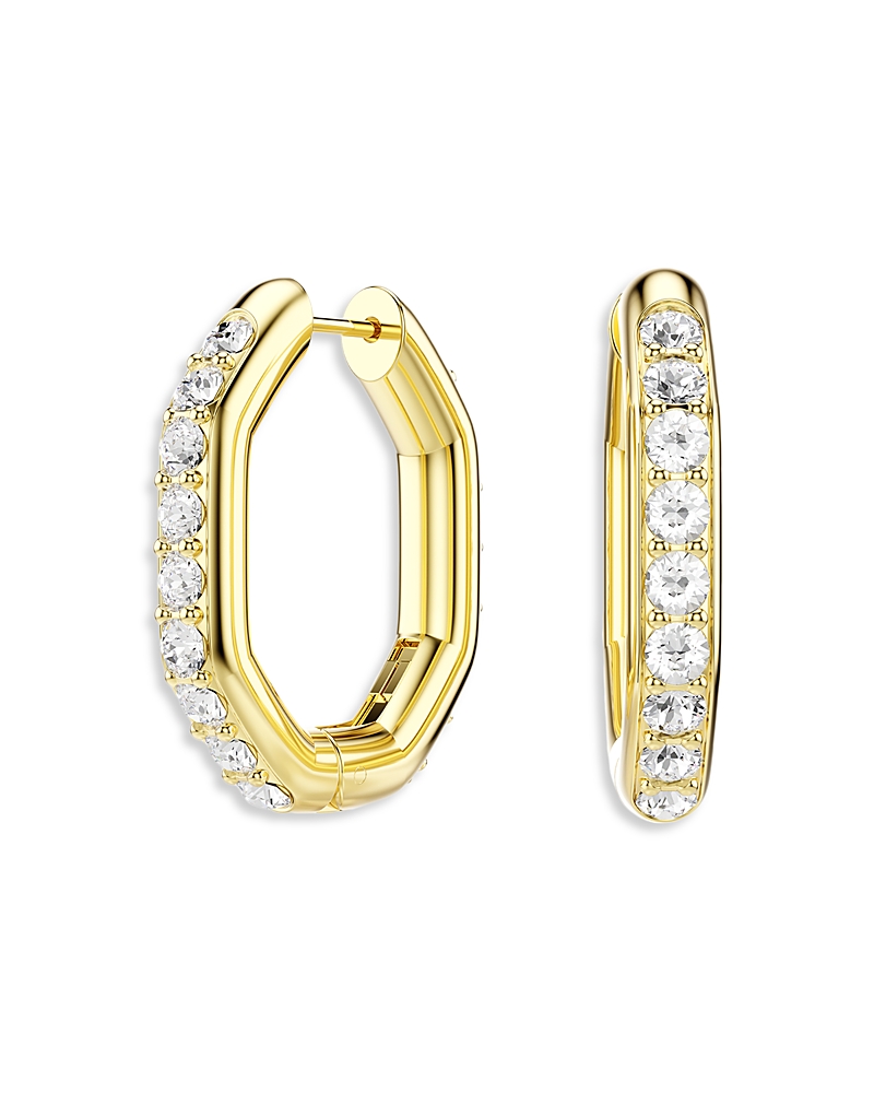 Swarovski Dextera Crystal Octagon Hoop Earrings