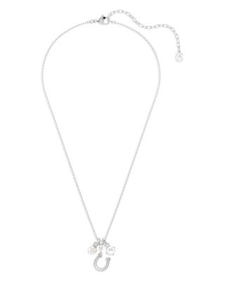 Symbolica Mixed Stone Horseshoe Multi Charm Pendant Necklace, 14.87-17.75"