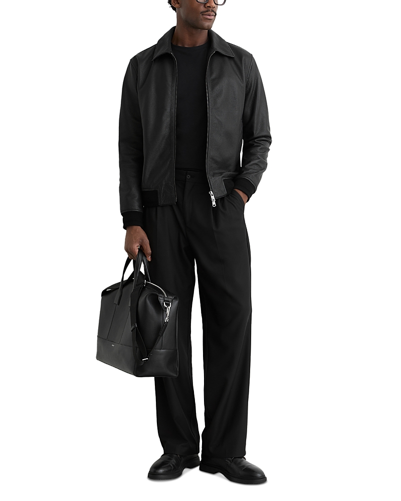 Reiss Leather Zip Through Jacket