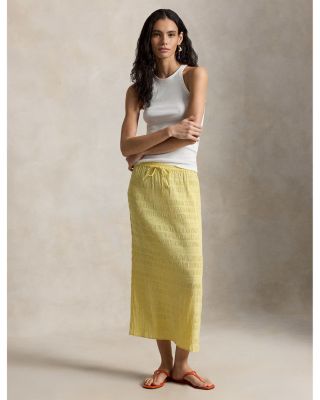 Seersucker Drawstring Skirt