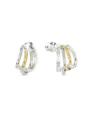 Hyperbola Cubic Zirconia Multi Row Hoop Earrings
