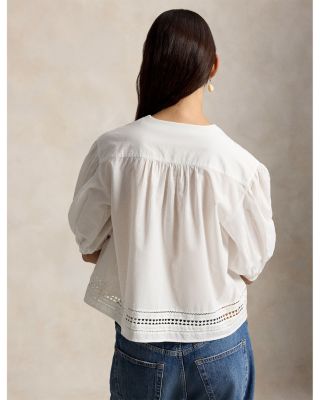  Lace Trim Shirt