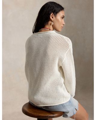 Tonal Flag Pointelle Sweater