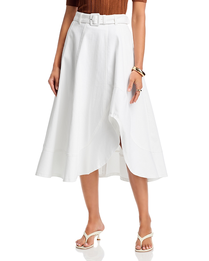 Cinq a Sept White Denim Zelda Skirt